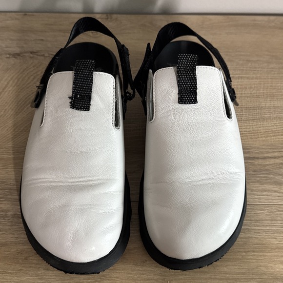 Sorel Viibe Clog Womens 10 White Leather Slingback Casual Platform Neutral - Picture 5 of 15